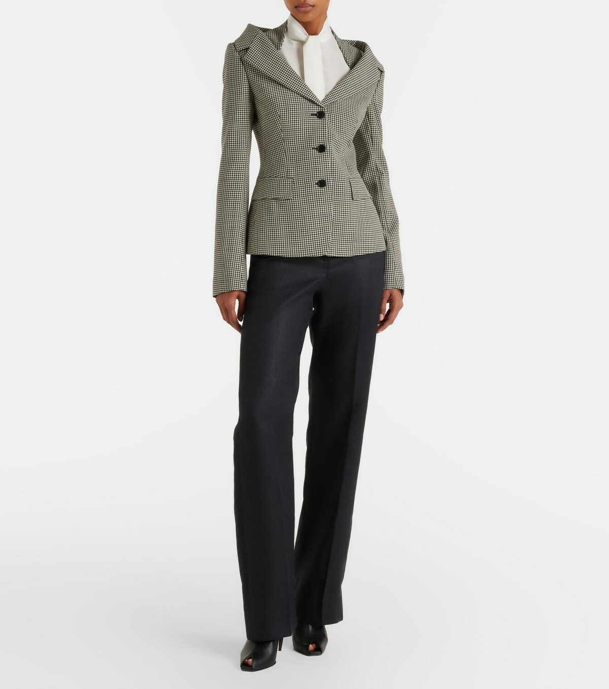 McQueen Gingham layered blazer