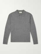 Officine Générale - Bay Merino Wool Polo Shirt - Gray