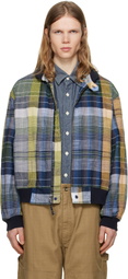 Engineered Garments Navy & Yellow LL Bomber Jacket