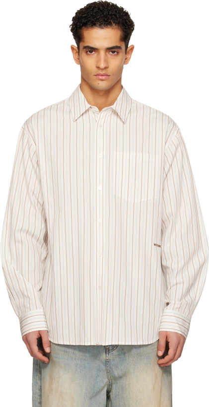 Photo: We11done White Striped Basic Shirt