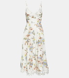 Zimmermann Picnic floral lace-trimmed linen midi dress