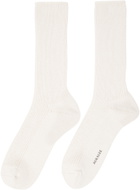 AURALEE Off-White Low Gauge Socks