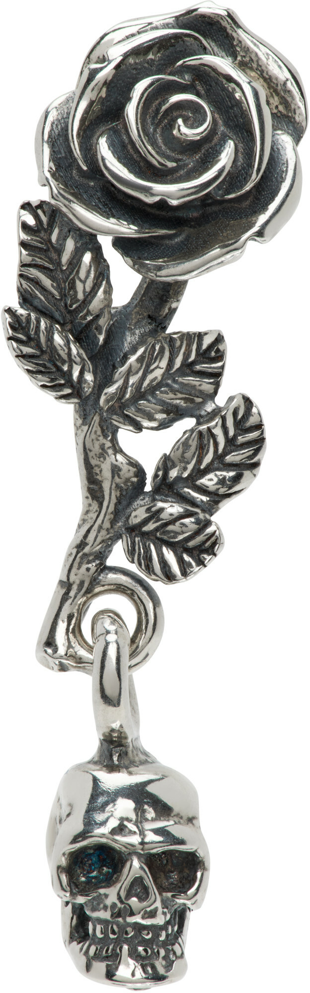 Emanuele Bicocchi Rose & Skull Single Earring