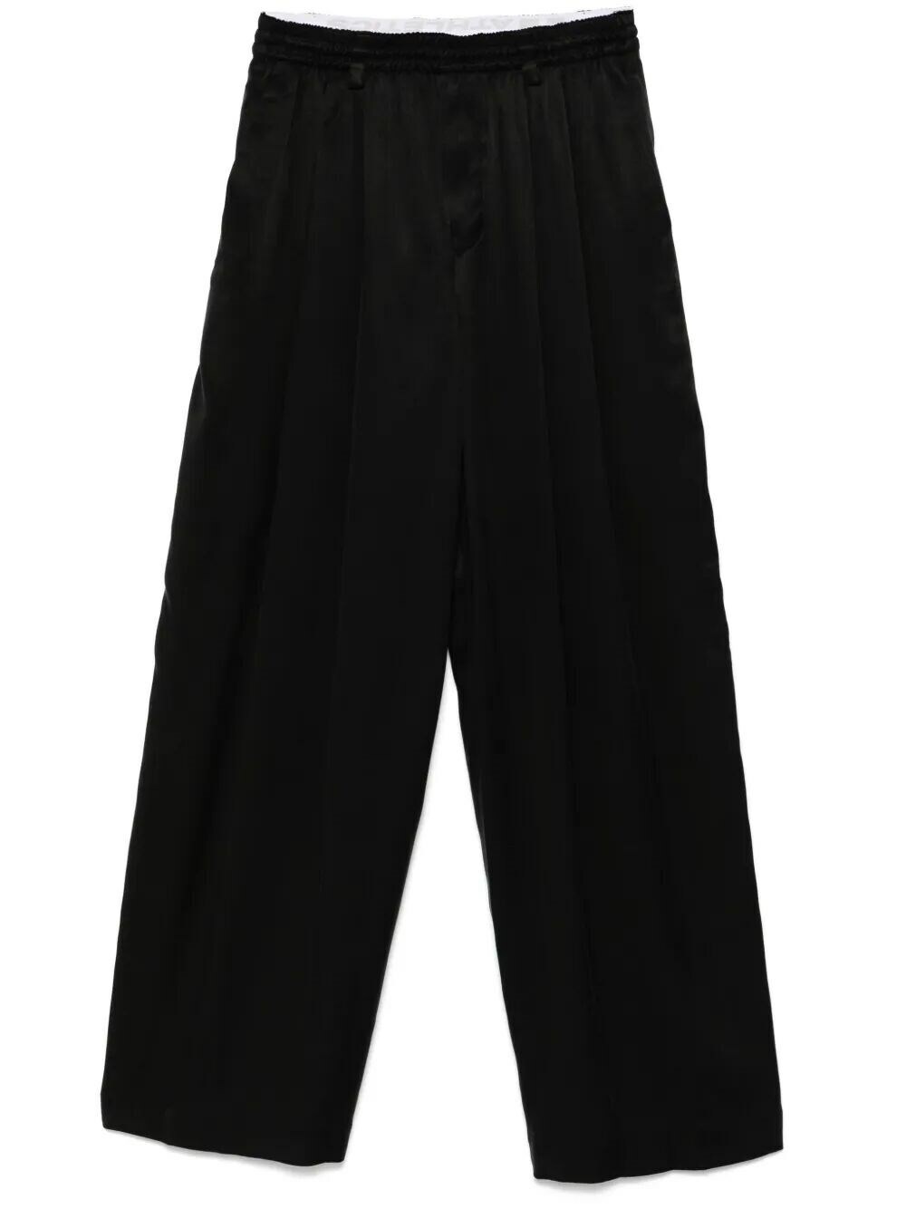 Alexander Wang Trouser W/ Turned Down Elastic Waistband in Black