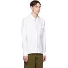 Schnaydermans White Pinpoint One Zip Shirt