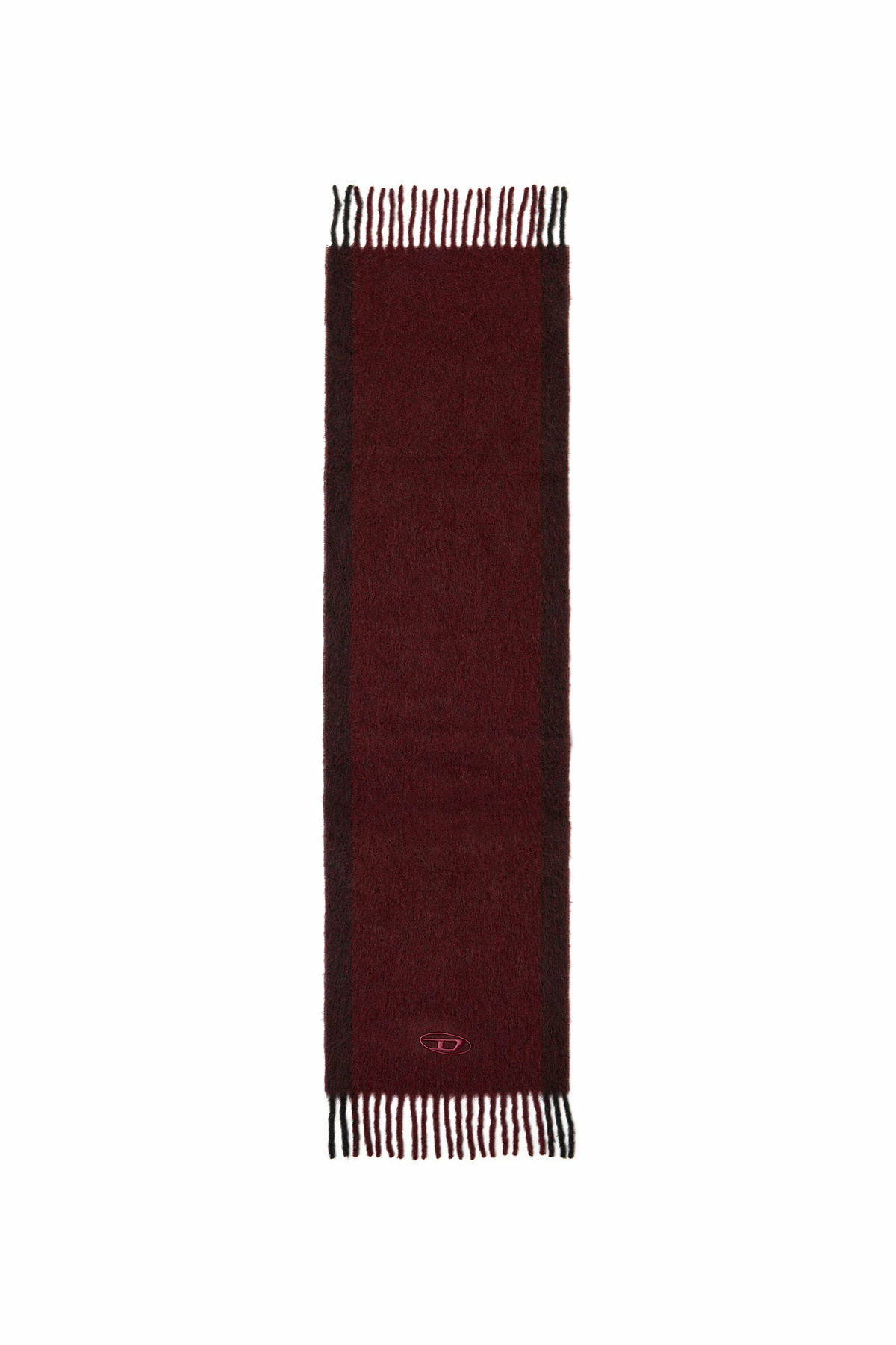Diesel Jacquard wool scarf in burgundy - Scarf - Unisex - Red