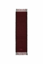 Diesel Jacquard wool scarf in burgundy - Scarf - Unisex - Red