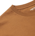 Carhartt WIP - Logo-Print Cotton-Jersey T-shirt - Brown