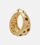 Oscar de la Renta Crystal-embellished hoop earrings