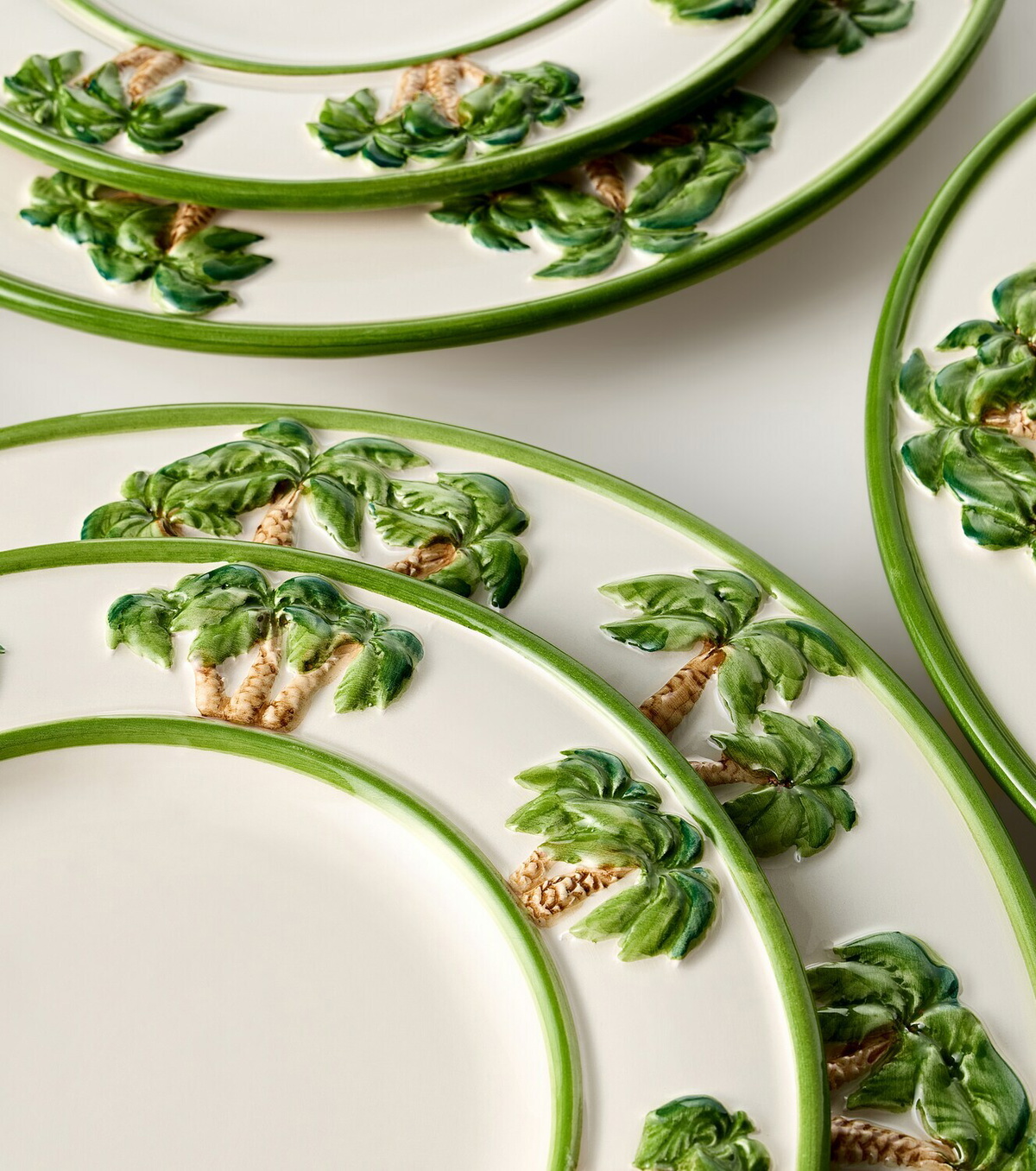 Les-Ottomans Palms set of 4 ceramic dessert plates