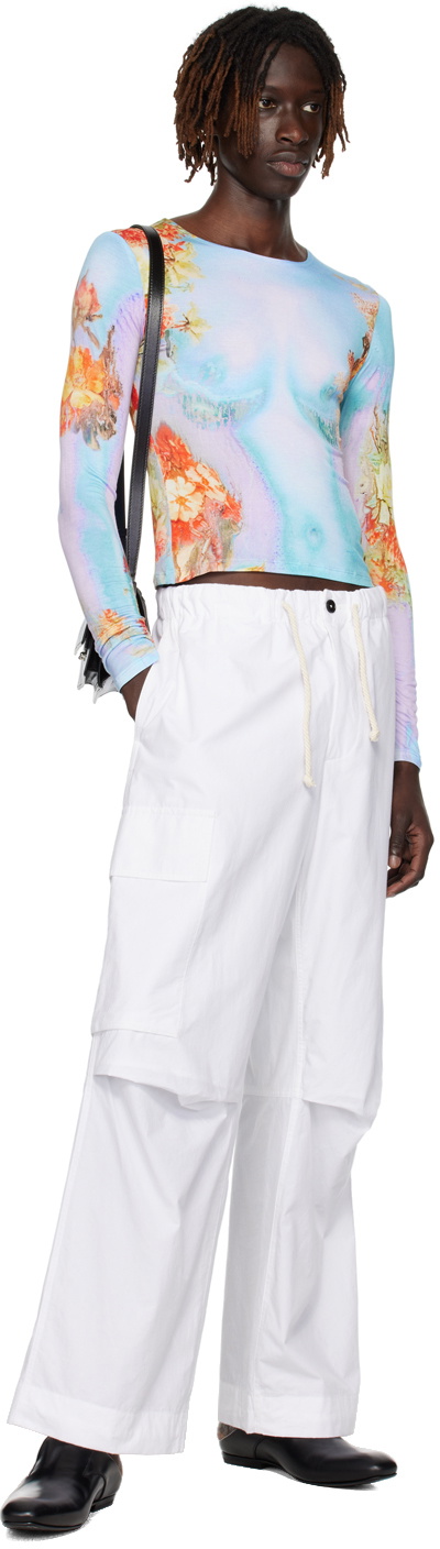 Jean Paul Gaultier Blue Body Long Sleeve T-Shirt Jean Paul Gaultier