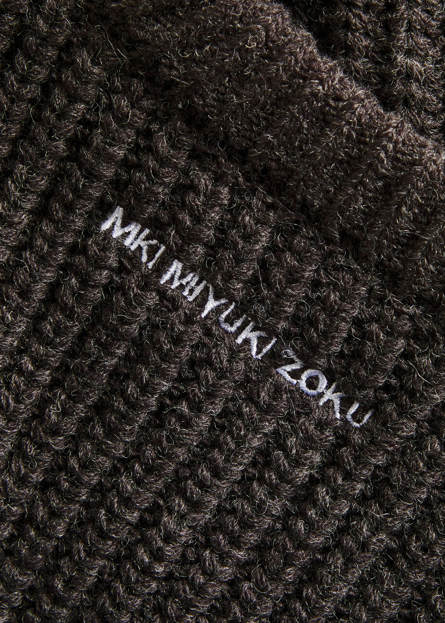 Mki Miyuki Zoku Ribbed Knit Jumper Charcoal