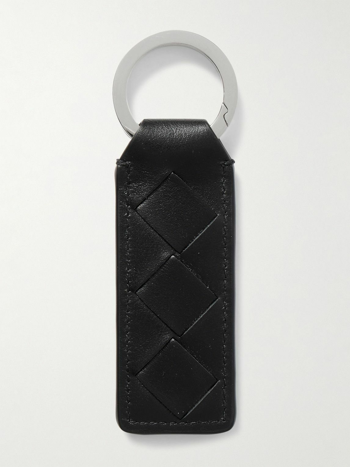 Bottega Veneta - Silver-Tone and Intrecciato Leather Key Fob