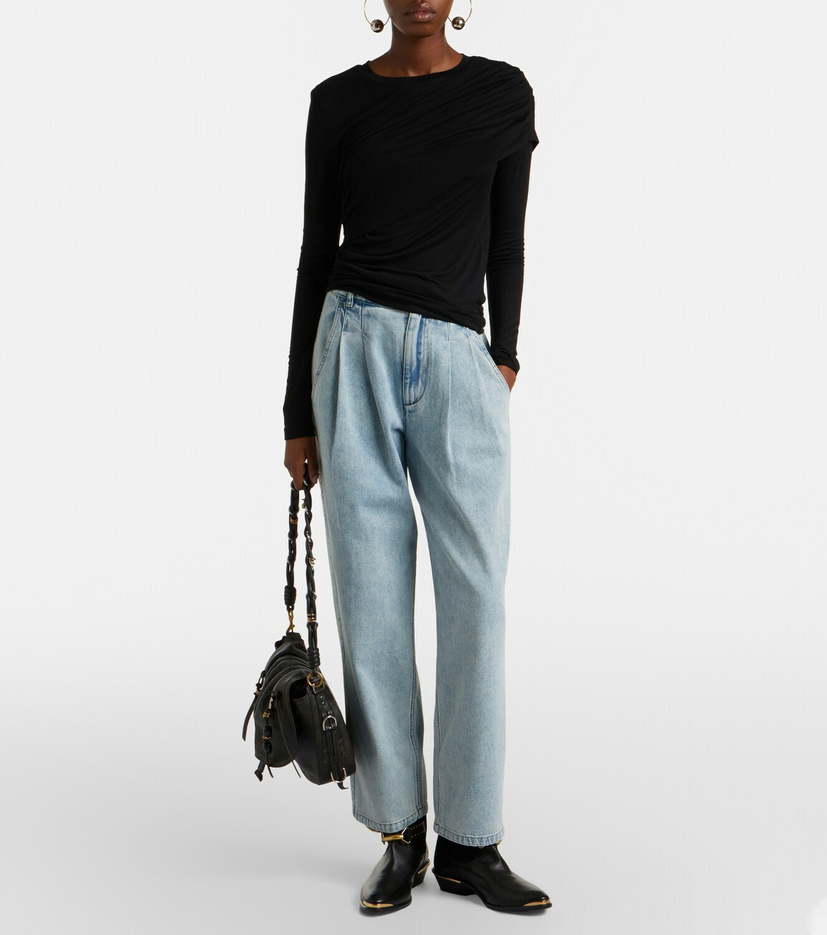 Marant Etoile Dressi draped jersey top