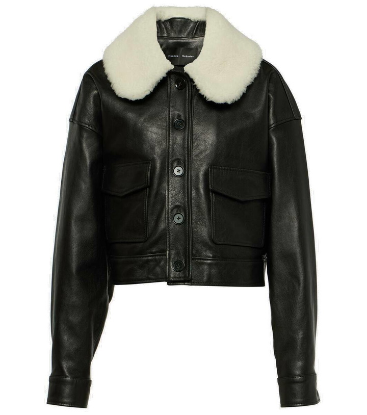 Photo: Proenza Schouler Judd shearling-trimmed leather jacket