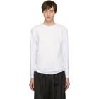 Fumito Ganryu White Water-Resistant Pocket Long Sleeve T-Shirt