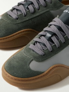 Acne Studios - Bars Low Suede-Trimmed Leather Sneakers - Gray