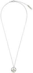 AMBUSH Silver Peace Charm Necklace