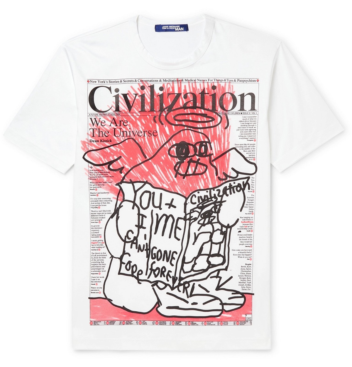 Photo: Junya Watanabe - Printed Cotton-Jersey T-Shirt - Multi