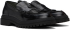 Fred Perry Black Fringed Loafers