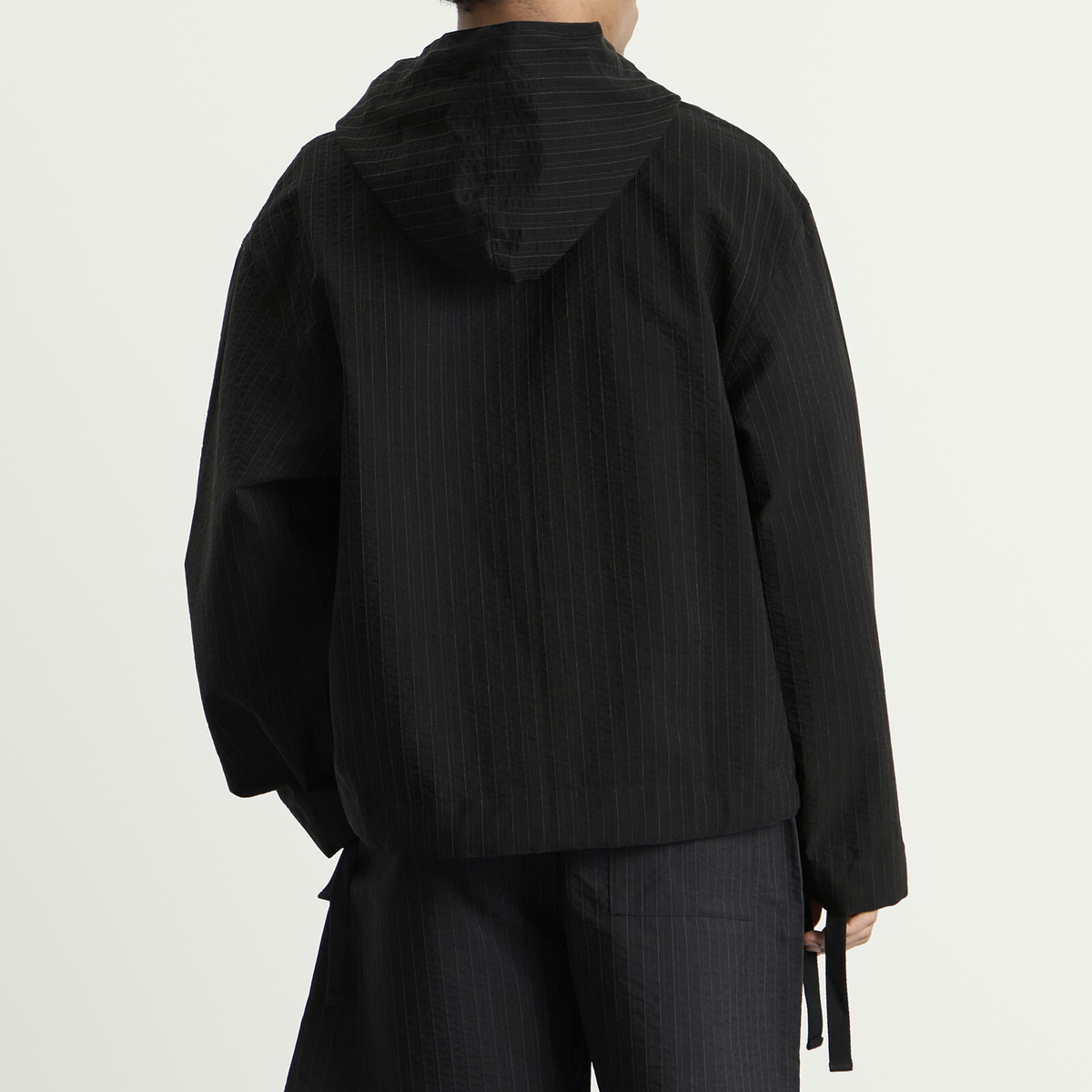Studio Nicholson Men's Almes Hooded Pullover in Black