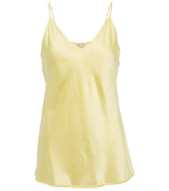 Photo: Max Mara - Lucca V-neck silk-blend tank top