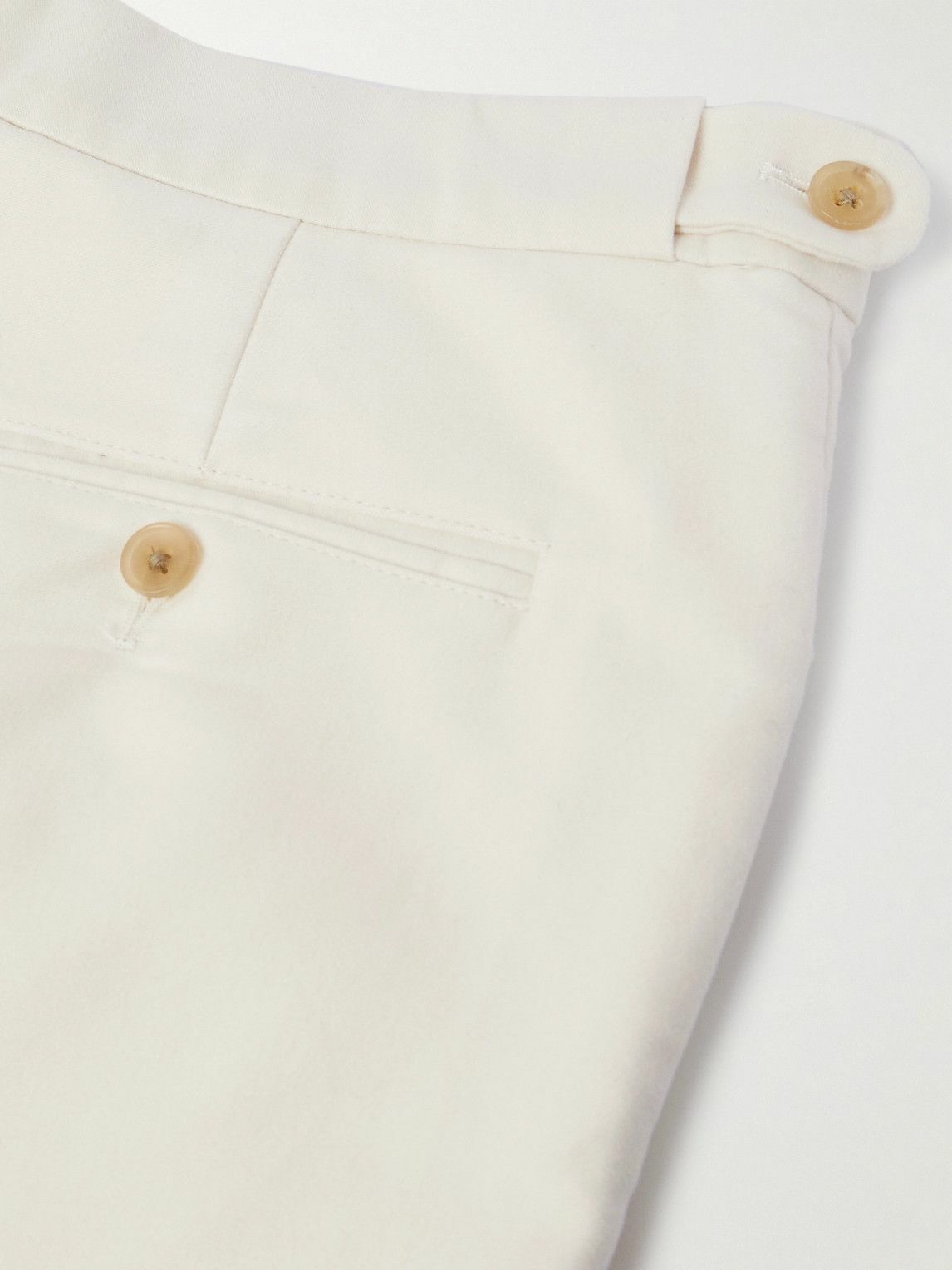 Ralph Lauren Purple label - Slim-Leg Cotton-Moleskin Trousers - Neutrals
