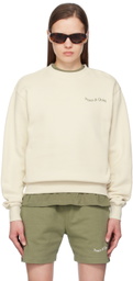 Museum of Peace & Quiet Off-White Wordmark Sweatshirt