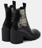 Burberry Burberry Check leather Chelsea boots