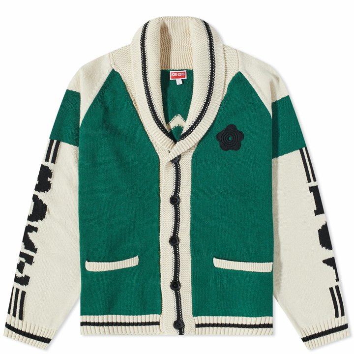 Photo: Kenzo Paris Men's Boke Boy Cardigan in Grass Green