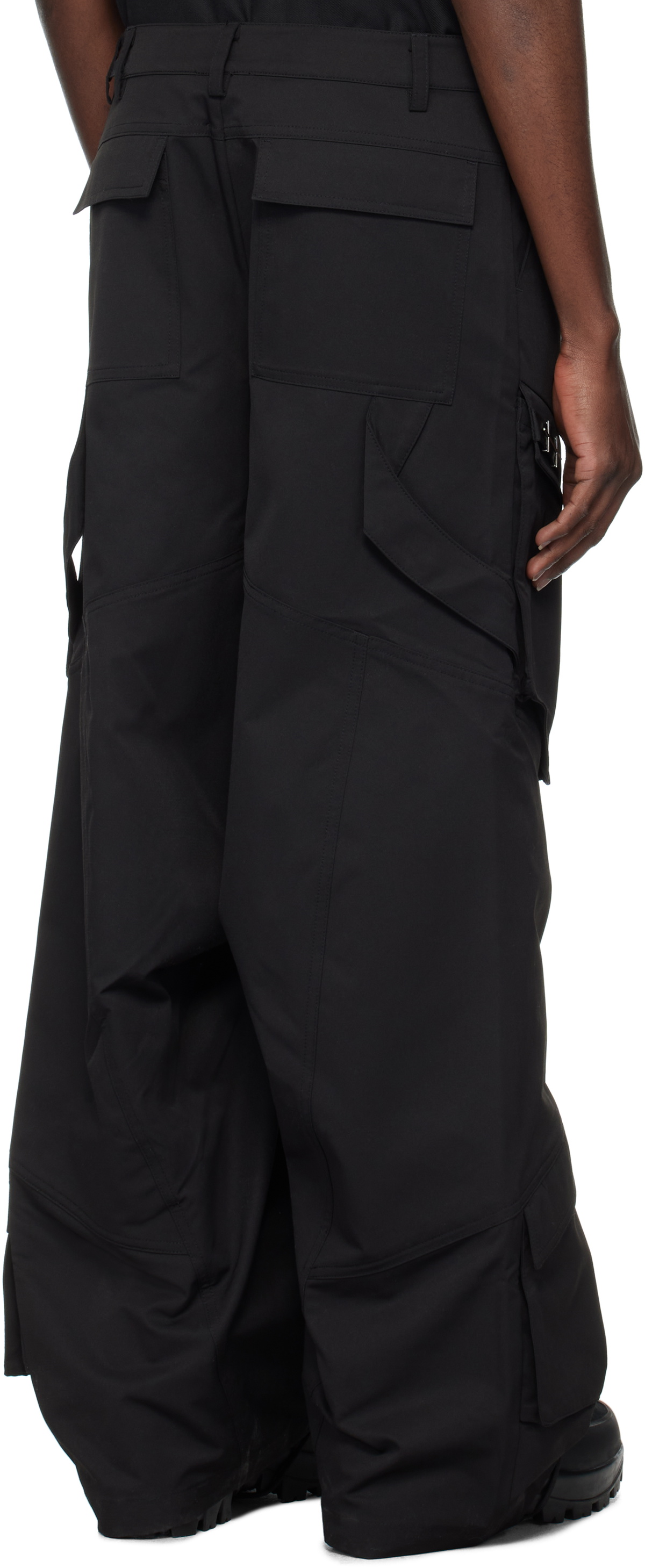 HELIOT EMIL Black Cellulae Cargo Pants