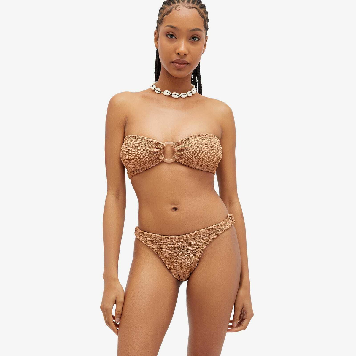 Hunza G Women's Gloria Bikini in Metallic Cocoa 
