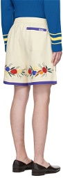 Bode Off-White Fruit Bunch Shorts