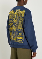 Damson Madder Daily Rituals Printed Cotton Sweatshirt Navy