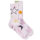 Collina Strada Women's Socks in Blush Star Burst