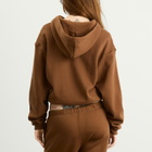 SKIMS Women's Cotton Fleece Classic Zip Up Hoodie in Bison