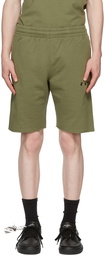 Off-White Khaki Logo Shorts