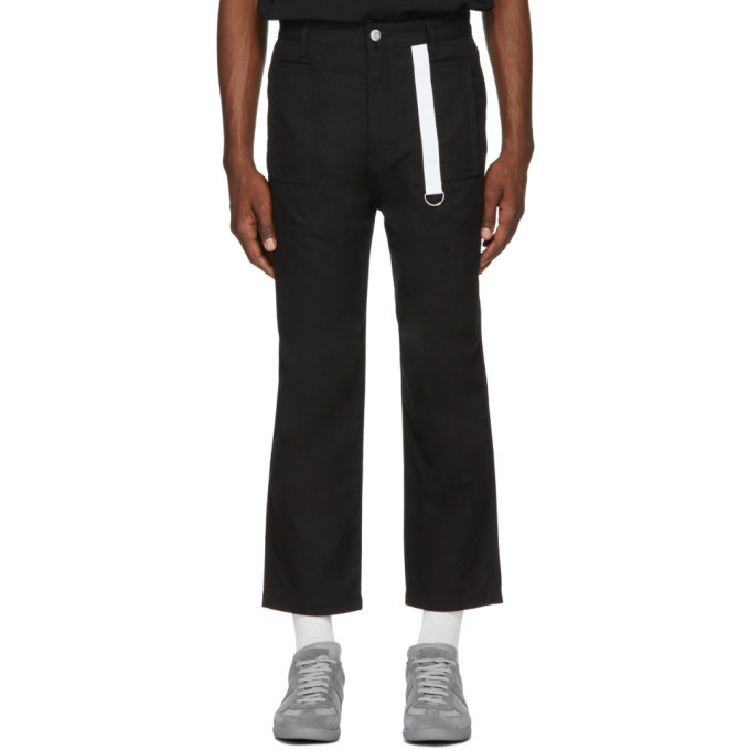 Photo: Helmut Lang Black Cropped Canvas Trousers