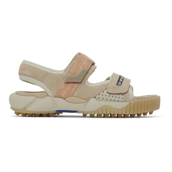 Photo: Off-White Beige Oddsy Minimal Trekking Sandals