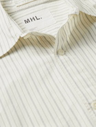 Margaret Howell - MHL Oversized Striped Organic Cotton Oxford Shirt - Neutrals