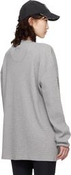 VETEMENTS Gray Biker Cross Waffle Longsleeve T-shirt