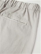 Massimo Alba - Kevin Straight-Leg Cotton-Blend Canvas Drawstring Shorts - Neutrals
