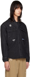 AAPE by A Bathing Ape Black Embossed Shirt