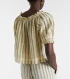 Ulla Johnson Paros striped cropped cotton top