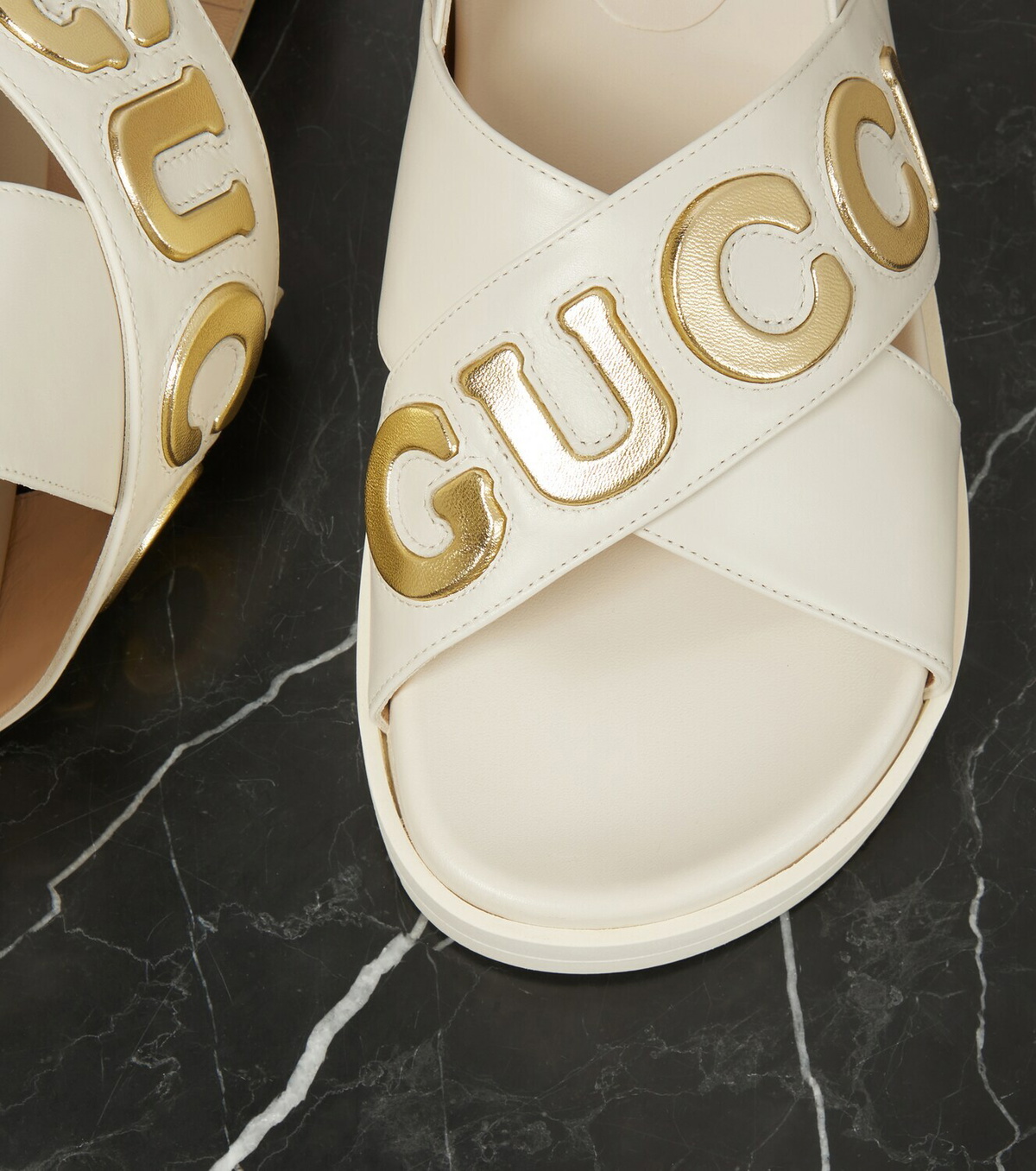 Gucci Interlocking G Leather Sandals - Farfetch