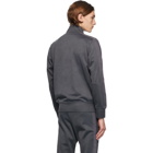 Palm Angels Grey Garment-Dyed Logo Track Jacket