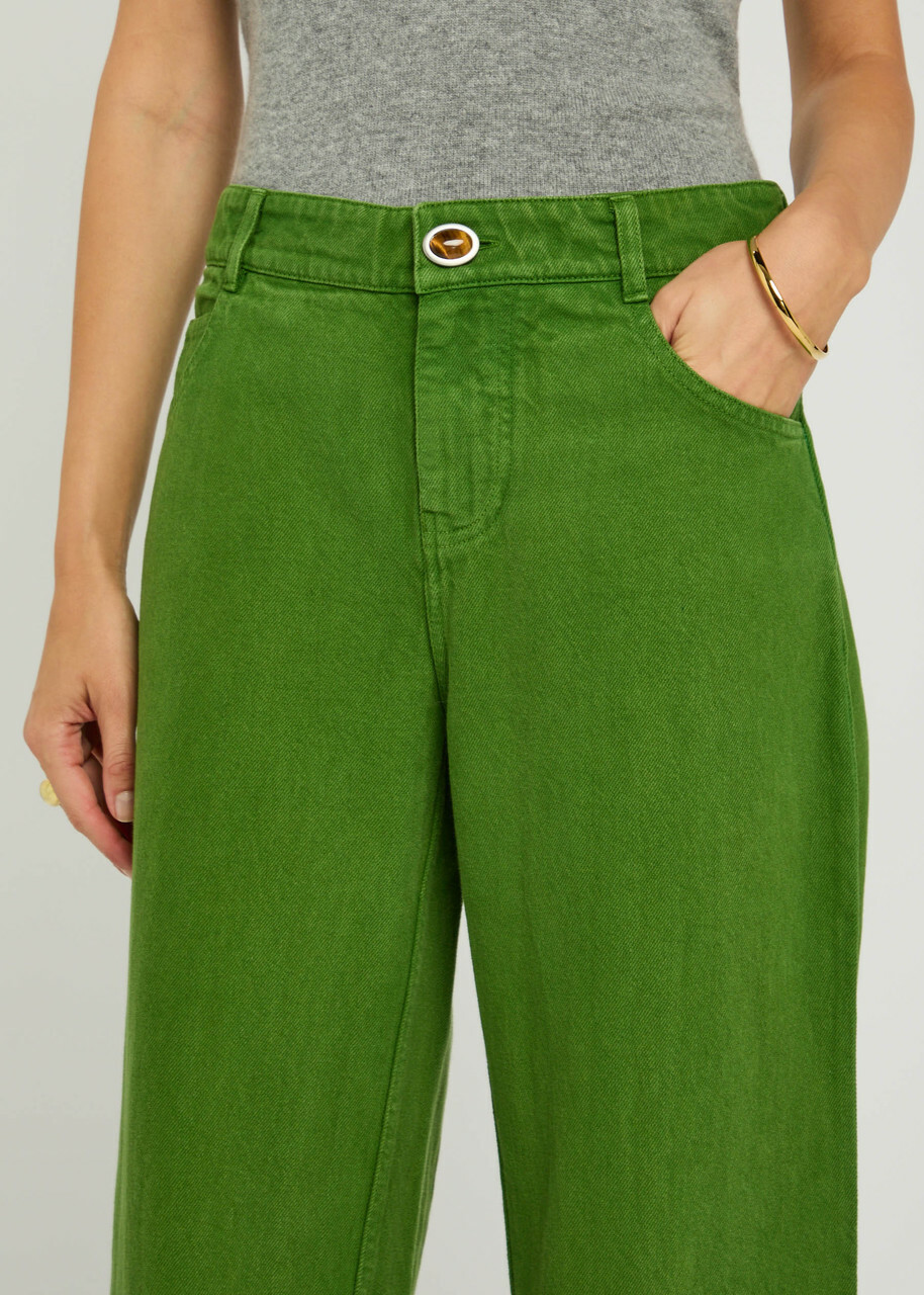 Christopher Esber Wide-leg Jeans Green
