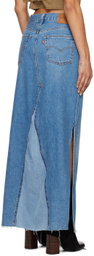 Levi's Blue Icon Denim Maxi Skirt
