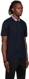 Salvatore Ferragamo Navy Gancini Collar Polo