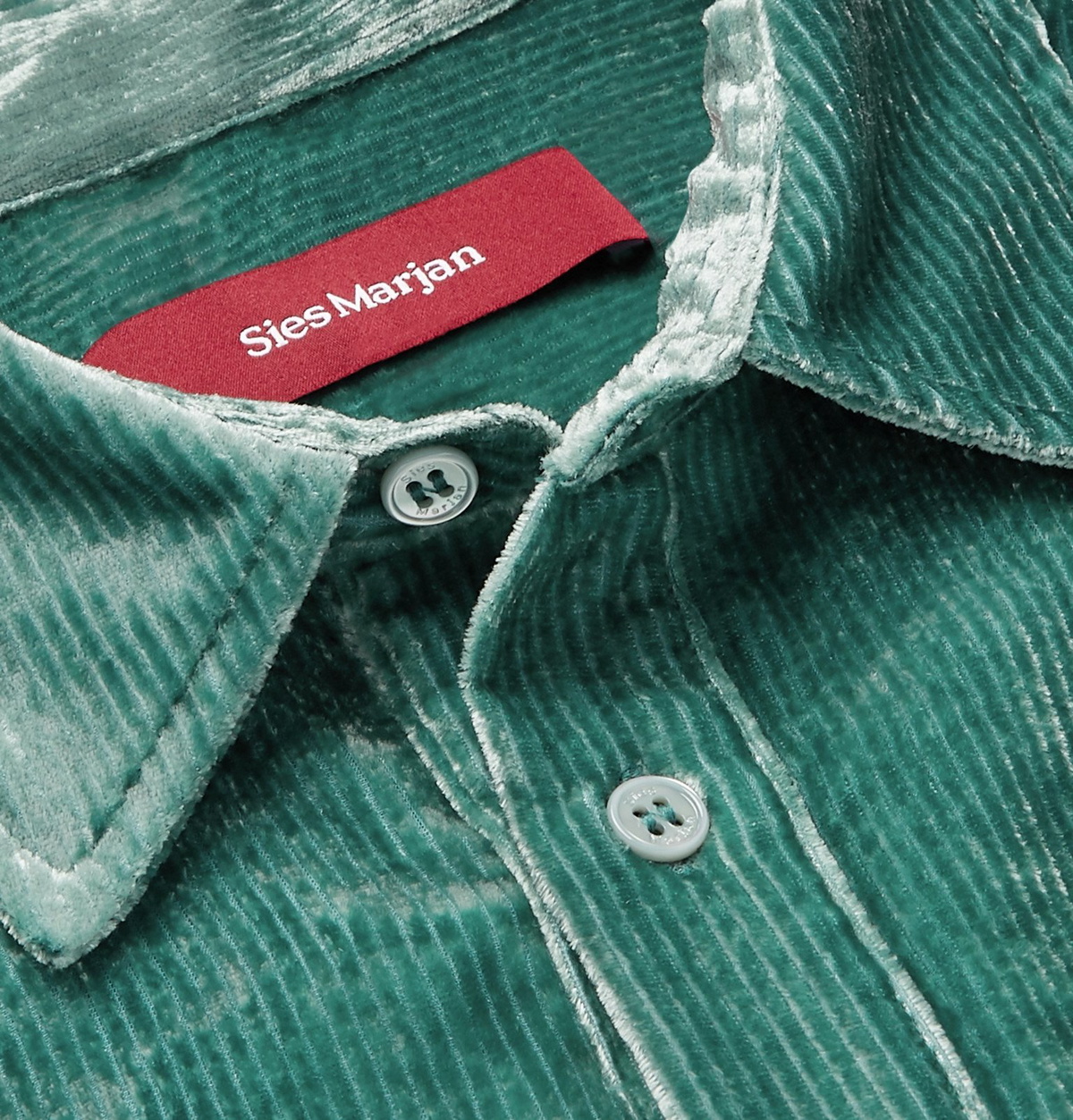 Sies Marjan - Sander Velvet-Corduroy Shirt - Blue